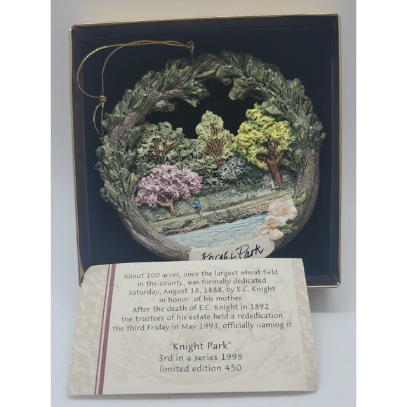 Hestia Knigt Park Christmas Ornament Collingswood NJ USA 1998 Vintage Hanging - Picture 15 of 16